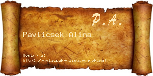 Pavlicsek Alina névjegykártya
